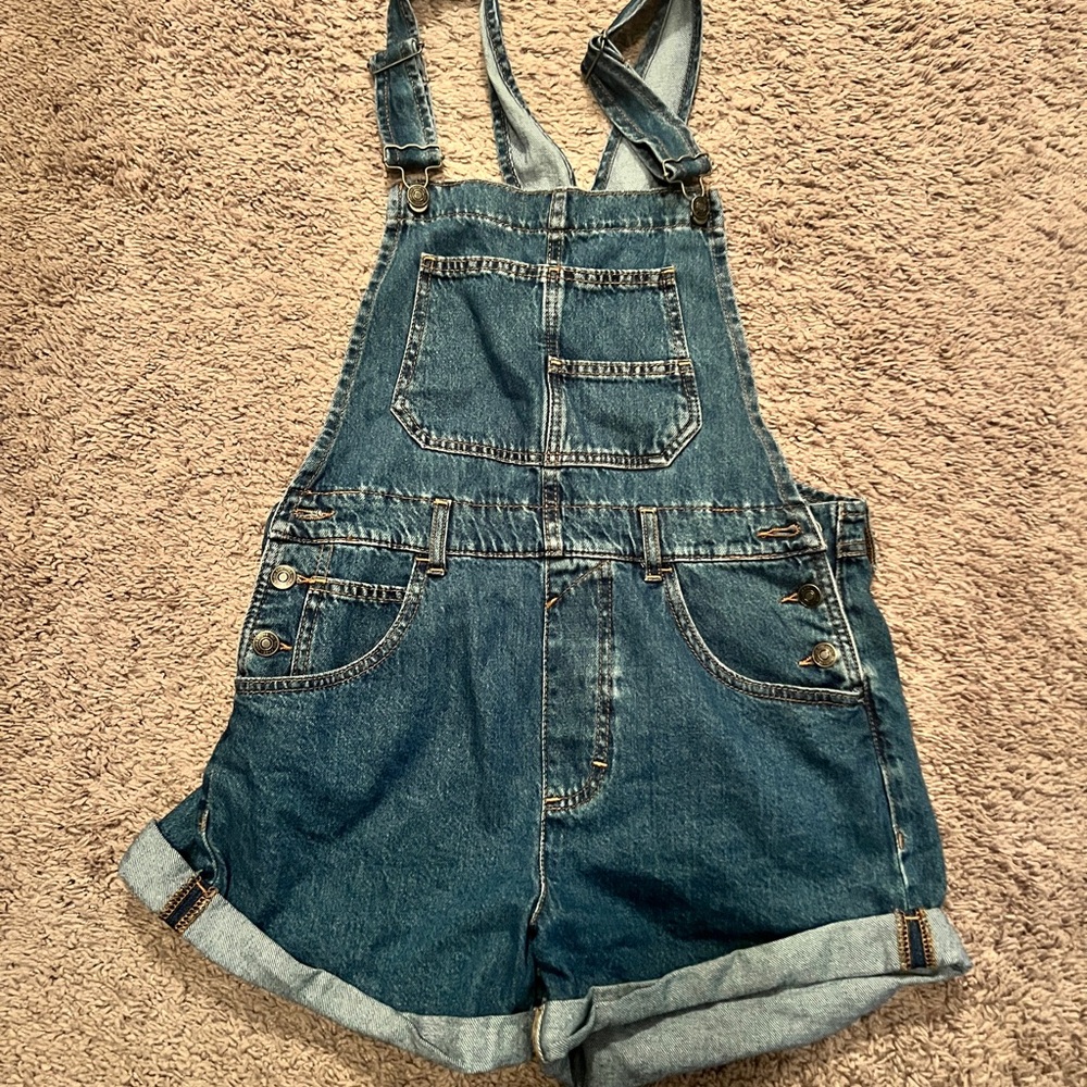 We The Free Blue Denim Overalls